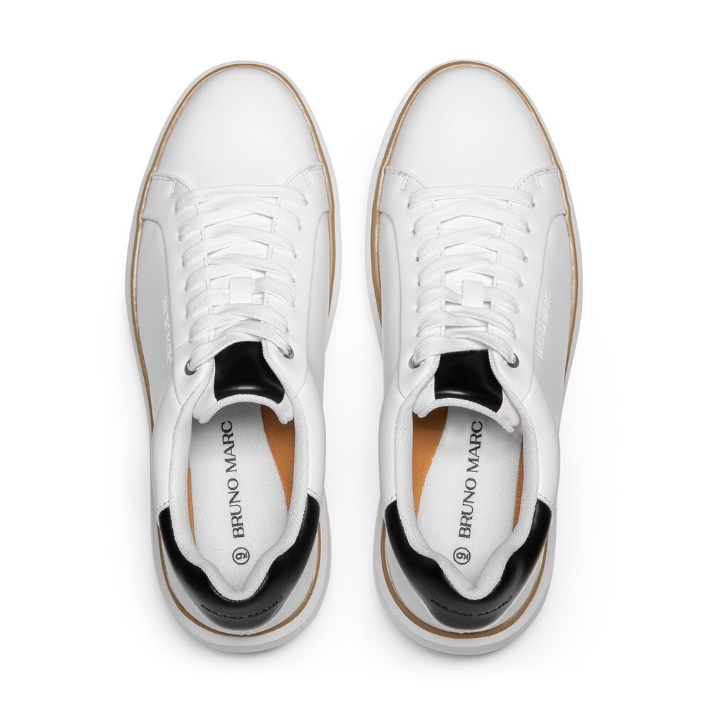 BRUNO MARC MEN'S CASUAL DRESS FASHION SNEAKERS SHOES,SIZE 10.5,WHITE - Picture 3 of 5
